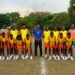 Le ministre Pythagore Dumas encourage les Grenadiers U-14 avant le CFU Challenge Series